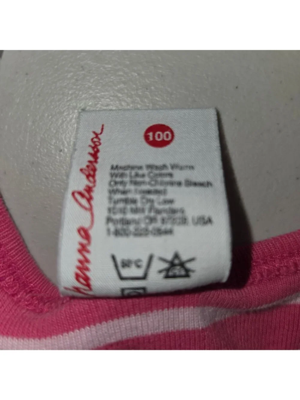 Hanna Andersson 4T Pink Striped Play Comfortable Short Sleeves.Dress 4379